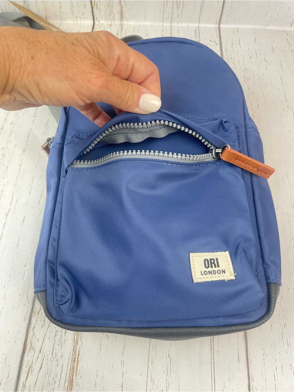 ORI LONDON Willesden Sling Bag *Burnt Blue - Picture 6 of 16